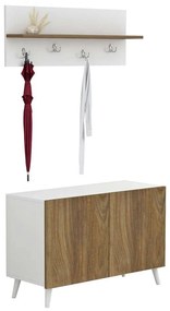 Έπιπλο Εισόδου Delphine HM8876.11 80x31,3x41,5cm Natural-White Μελαμίνη