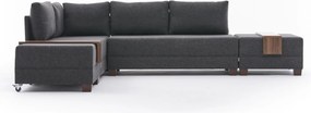 Corner Sofa-Bed Fly Left - Anthracite Anthracite