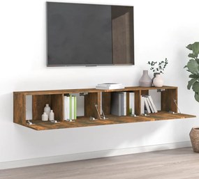 vidaXL Σετ Επίπλων Τηλεόρασης 2 Τεμαχίων Καπνιστή δρυς Επεξ. Ξύλο