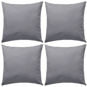 Μαξιλάρια Εξωτερικού Χώρου 4 τεμ. Γκρι 45 x 45 εκ.