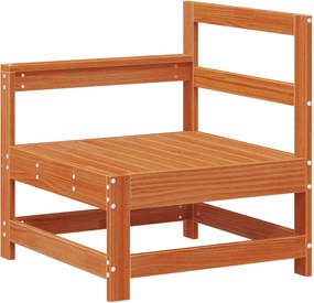 vidaXL Σετ Ξαπλώστρας Κήπου 5 pcs Κερωμένο Καφέ Στερεό πεύκο