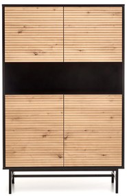 MURANO KM-3 chest, color: artisan oak/black DIOMMI V-PL-MURANO-KM-3