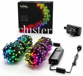 400 Smart LED RGB Twinkly Cluster (TWC400STP-BEU) Πυκνή Διάταξη με Μαύρο Καλώδιο, Βluetooth, WiFi, Dimmer Και Έλεγχο μέσω Κινητού Τηλεφώνου