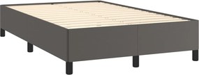 vidaXL Πλαίσιο Κρεβατιού χωρίς στρώμα Γκρι 120x190 εκ.Συνθ. Δέρμα
