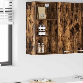 vidaXL Κρεμαστό ντουλάπι Καπνιστό Δρύς 40 x 29,5 x 80 εκ.