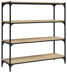 vidaXL Βιβλιοθήκη Sonoma Δρυς 100x33x100 εκ. Επεξεργ. Ξύλο &amp; Ατσάλι