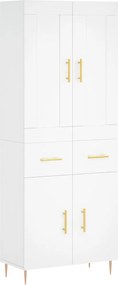 vidaXL Ντουλάπι Λευκό 69,5x34x180 εκ. από Επεξεργασμένο Ξύλο