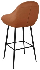 vidaXL Σκαμπό Μπαρ 2 τεμ. Ανοιχτό Καφέ από Συνθετικό Δέρμα