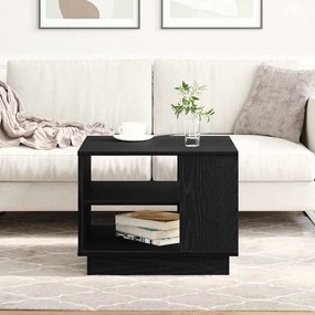vidaXL Μαύρο Οξιά Καφέ Τραπέζι 55x55x42 εκ. Κατασκευασμένο από Επεξεργασμένο Ξύλο