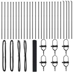 vidaXL Στύλος Περιφράξεων Γκρι 50 x 1,2 μ (16 x 16 mm πλέγμα)