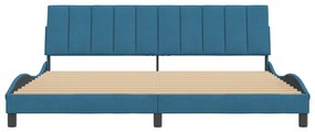 vidaXL Πλαίσιο Κρεβατιού Χωρίς Στρώμα Hanko Μπλε 200x200 εκ. Βελούδινο