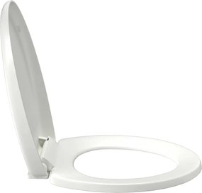 vidaXL Κάλυμμα Λεκάνης με Soft Close &amp; Quick Release Λευκό