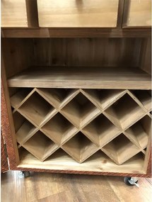 EXTREME INTERIOR DESIGN WOOD WINE RACK SUITCASE LEATHER 99334