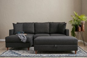 Corner Sofa Eva Left - Anthracite Anthracite