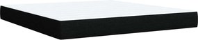 vidaXL LED Κρεβάτι αποθήκευσης με στρώμα Μαύρο 180 x 200 cm Ύφασμα