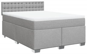 ΚΡΕΒΑΤΙ BOXSPRING ΜΕ ΣΤΡΩΜΑ ΑΝΟΙΧΤΟ ΓΚΡΙ 140X190 ΕΚ. ΥΦΑΣΜΑΤΙΝΟ 3285897