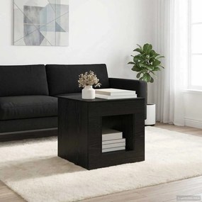 vidaXL Coffee Table Μαύρη Δρυς 51.5 x 50 x 50 cm Engineered Wood