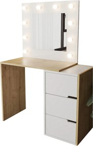 Τουαλέτα Μακιγιάζ Sapphire Δρυς / Λευκό GECREL 120x45x145