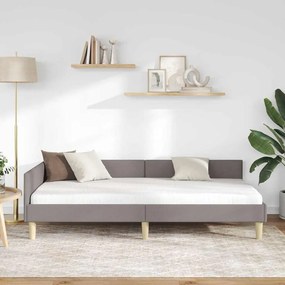 vidaXL Κρεβάτι Γωνίας Taupe 80 x 200 cm ύφασμα