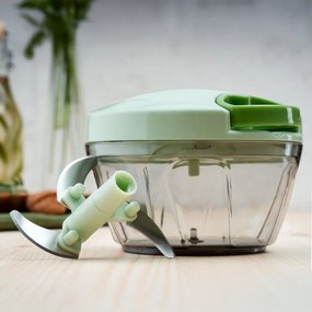 Χειροκίνητος πολυκόφτης με σχοινί Rosberg R51215A, 400 ml, 2 λεπίδες, Πράσινο/διάφανο