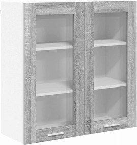 vidaXL Κρεμαστό ντουλάπι Γκρίζο Σονομα 80 x 31 x 80 εκ.