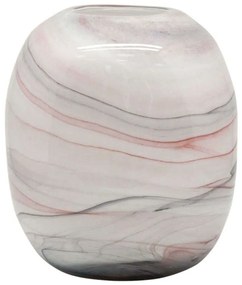 Βάζο Φυσητό Marble Effect 15-00-23927 20x13,5x21cm Multi Marhome Γυαλί