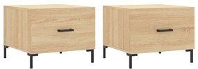 vidaXL Τραπεζάκια Σαλονιού 2 τεμ Sonoma Δρυς 50x50x40 εκ Επεξ. Ξύλο