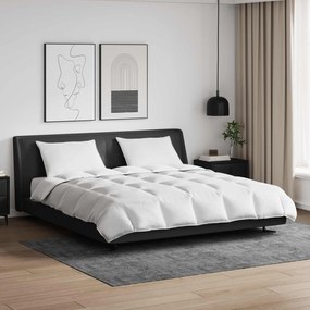 vidaXL Σετ Παπλωμάτων με μαξιλάρι 3 pcs Λευκό Φτέρος