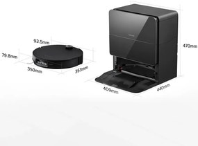 Ρομποτική ηλεκτρική σκούπα με AI Roborock Saros 10, 65W, 22000 Pa, 270 ml, SMART, Στεγνός και υγρός καθαρισμός, LiDAR, StarSight, 180 λεπτά αυτονομίας, Μαύρο