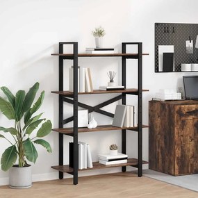 vidaXL Ράφι Βιβλίων Καπνιστό Δρύς 100 x 33,5 x 140 εκ