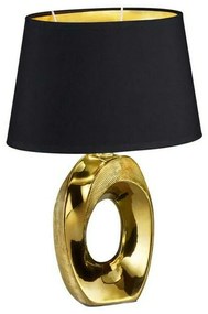 Φωτιστικό Επιτραπέζιο Taba R50511079 1xE14 40W 16x23x33cm Gold-Black RL Lighting Κεραμικό,Ύφασμα