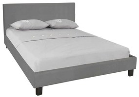 Κρεβάτι Wilton Διπλό Ύφασμα Γκρι . Διάσταση: 169x213x89(Στρώμα 160x200)cm