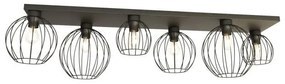 Πλαφονιέρα Φωτιστικό Οροφής 6xE27 Πλέγμα Nest Emibig  1371/6 Μαύρο