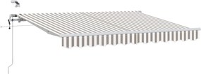 vidaXL Ύφασμα Ομπρέλας Ανοιχτό Γκρι και Λευκό 500 x 300 εκ Πολυεστέρας