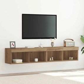 vidaXL Ντουλάπι TV Επιτοίχιο 2 pcs Artisan Oak 80 x 30 x 30 εκ