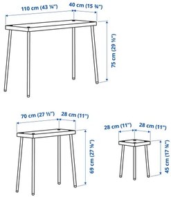 FRIDNÄS τραπέζια ζιγκόν με σκαμπό, 4 τεμ. 705.042.76