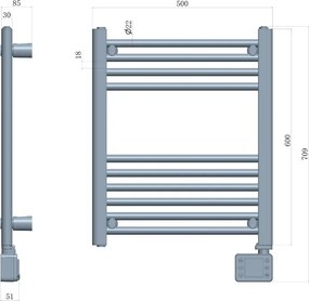 Λίρα για μπάνιο Adler AD 7823, 400W, 10 θερμαντικές ταινίες, πίνακας ελέγχου LED, λειτουργία εξοικονόμησης ενέργειας, IP24, Λευκό