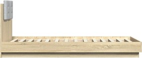 vidaXL Κρεβάτι με Κεφαλάρι Sonoma Δρυς 80 x 200 cm Επεξεργασμένο Ξύλο