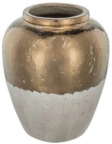 Βάζο Διακοσμητικό Candia 1344 33x33x40cm Bronze-Beige Artekko Κεραμικό