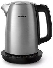 Ηλεκτρικός βραστήρας Philips Avance Collection HD9359 / 90, 2200W, 1,7l, Μέταλλο, Έλεγχος θερμοκρασίας, Γκρι / μαύρο