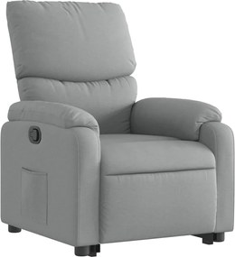 vidaXL Πολυθρόνα Ανακλινόμενη με Ανύψωση Ανοιχτό Γκρι Υφασμάτινη