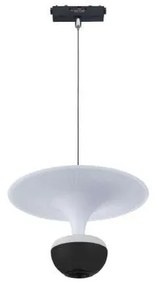 Μαγνητικό Κρεμαστό Φωτιστικό Ράγας Ultra Thin LED 5W 3CCT Φ20cm InLight TMU0240-Black Μαύρο