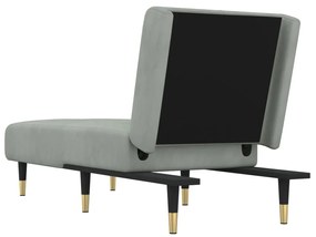 vidaXL Ανάκλιντρο Ανοιχτό Γκρι Βελούδινο