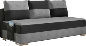 Καναπές - Κρεβάτι Atlas-Γκρι - Μαύρο