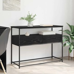 vidaXL Τραπέζι κονσόλας Μαύρη Οξυά 100 x 40 x 75 cm Επεξεργασμένο ξύλο