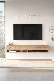 Stewehome Έπιπλο τηλεόρασης με ράφι και ντουλάπι από πεύκο 180x31x30 cm