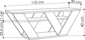Έπιπλο Τηλεόρασης Carrara Μάρμαρο MECLE 110x30x40