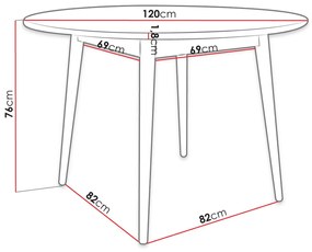 Τραπέζι Racine 118, Μαύρο, 76cm, 24 kg, Ινοσανίδες μέσης πυκνότητας, Ξύλο, Ξύλο: Οξιά | Epipla1.gr