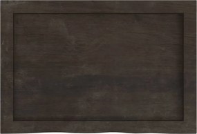 vidaXL Ράφι Τοίχου Σκούρο Καφέ 60x40x(2-6) εκ. Επεξ. Μασίφ Ξύλο Δρυός