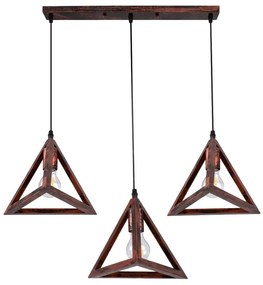 Φωτιστικό Οροφής Triangle 00623 E27 70x22x130cm Bronze GloboStar